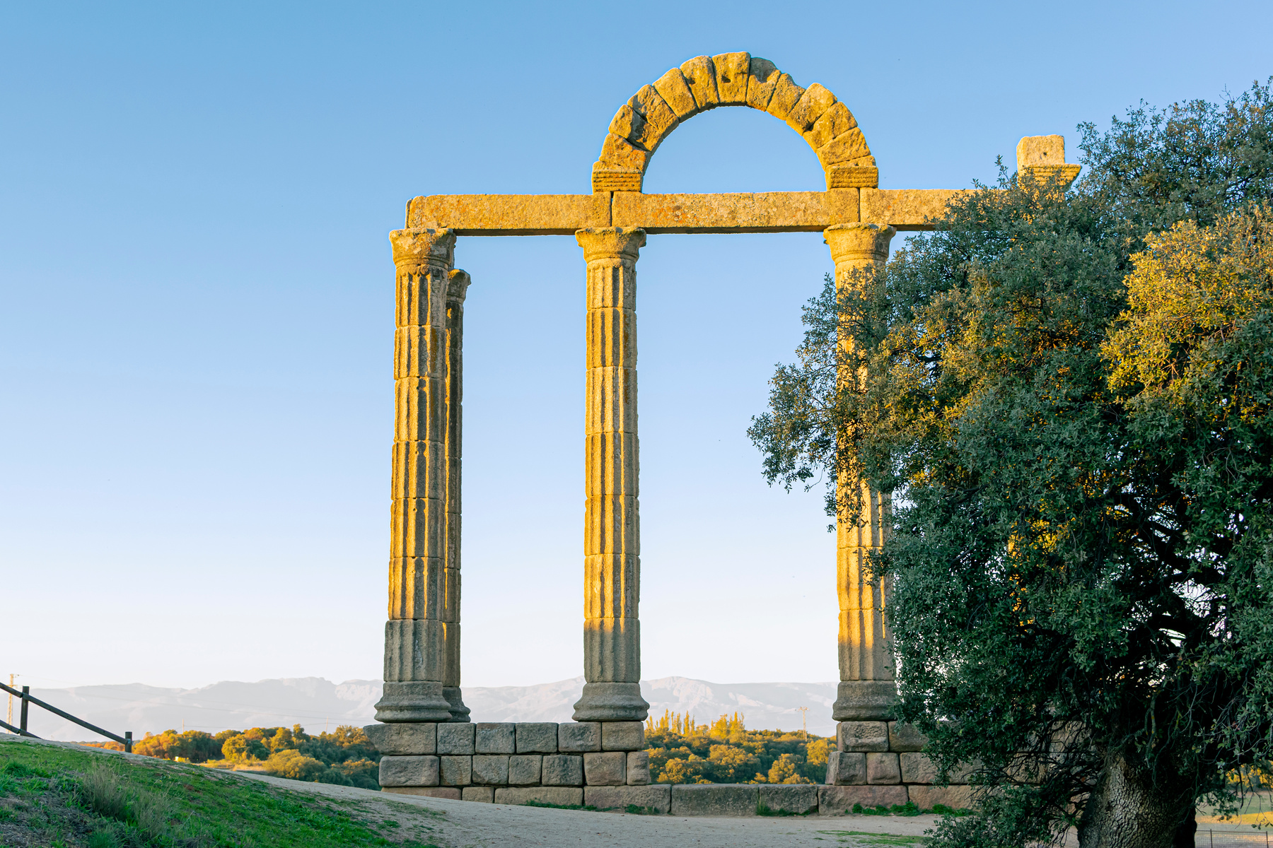Ruins of the ancient Roman city of Augustobriga in Caceres